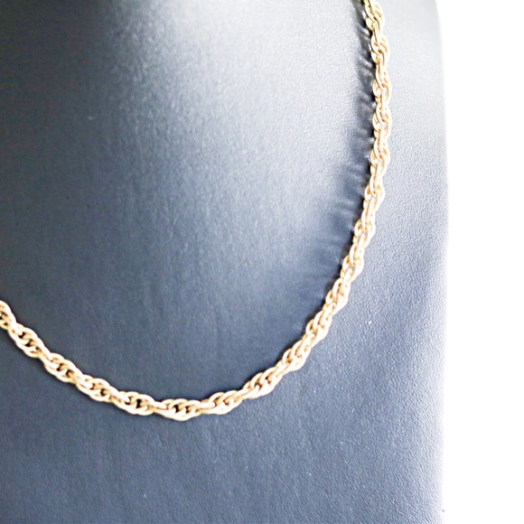 Thick Gold Chunky Rope Chain Necklace - Picture 2 of 2